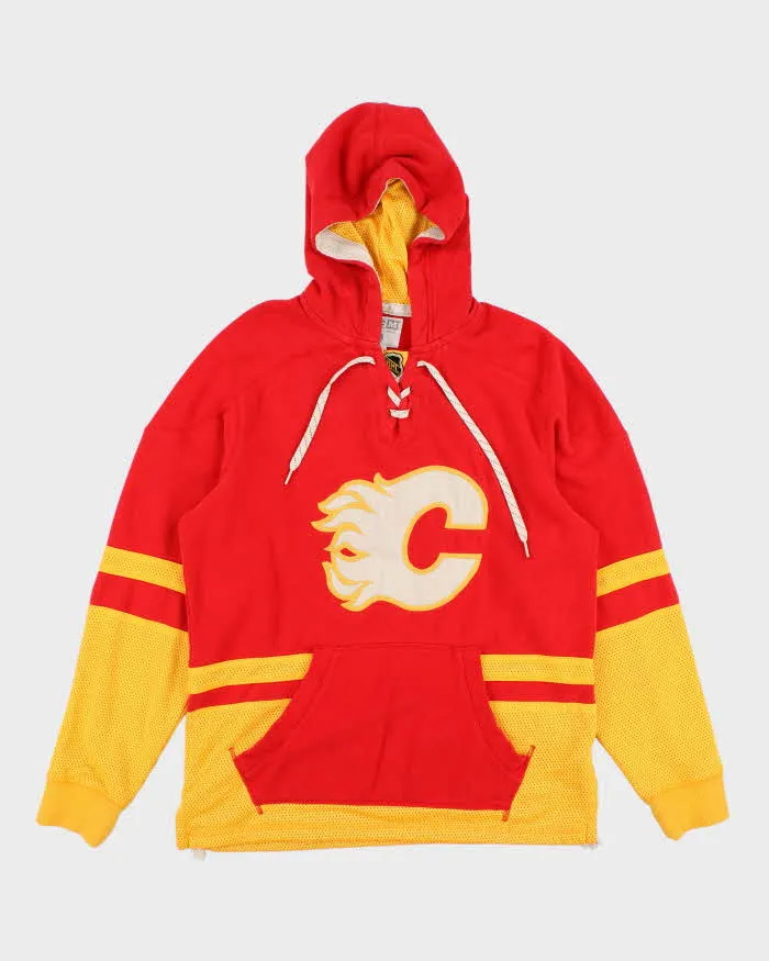 Vintage 2000's CCM Calgary Flames Jersey Style Hoodie - M sold by Rokit