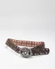 Vintage Y2k 00s Studded Rhinestone Belt Buckle Belt - W29-W33 sold by Rokit