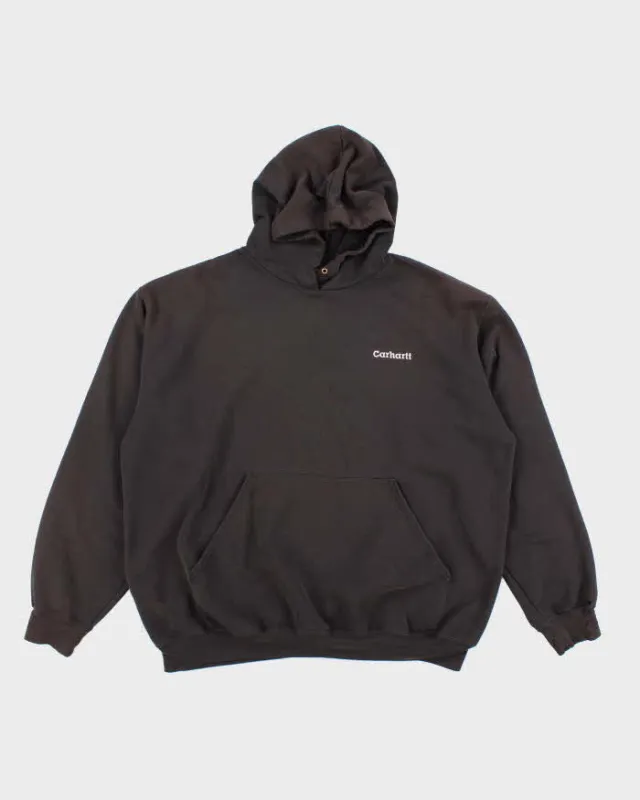 Vintage 90's Carhartt Distressed Embroidered Hoodie - XL sold by Rokit