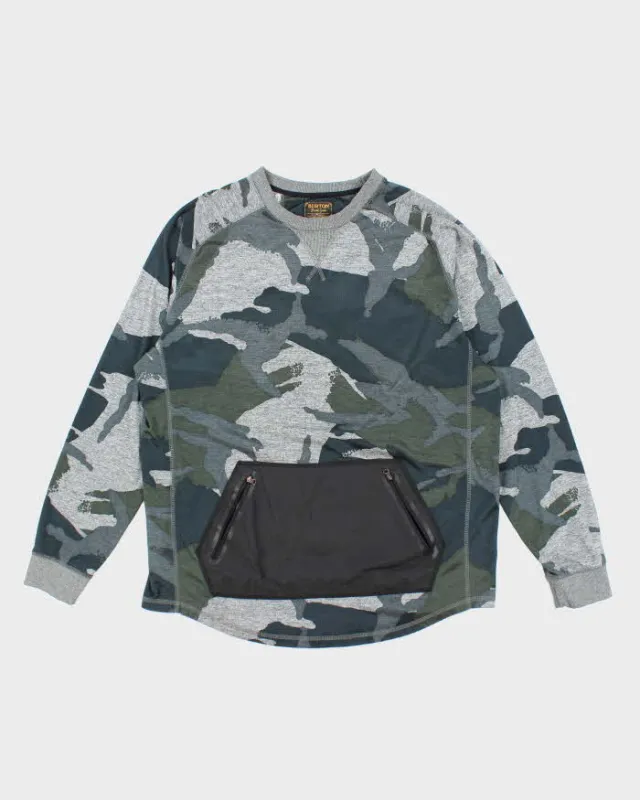 Vintage Burton Camouflage Sweatshirt - XXL sold by Rokit