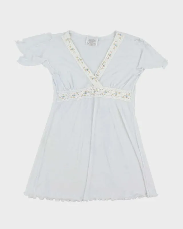 Vintage Y2k 00s Cover Me Beaded Sheer Dress - M sold by Rokit