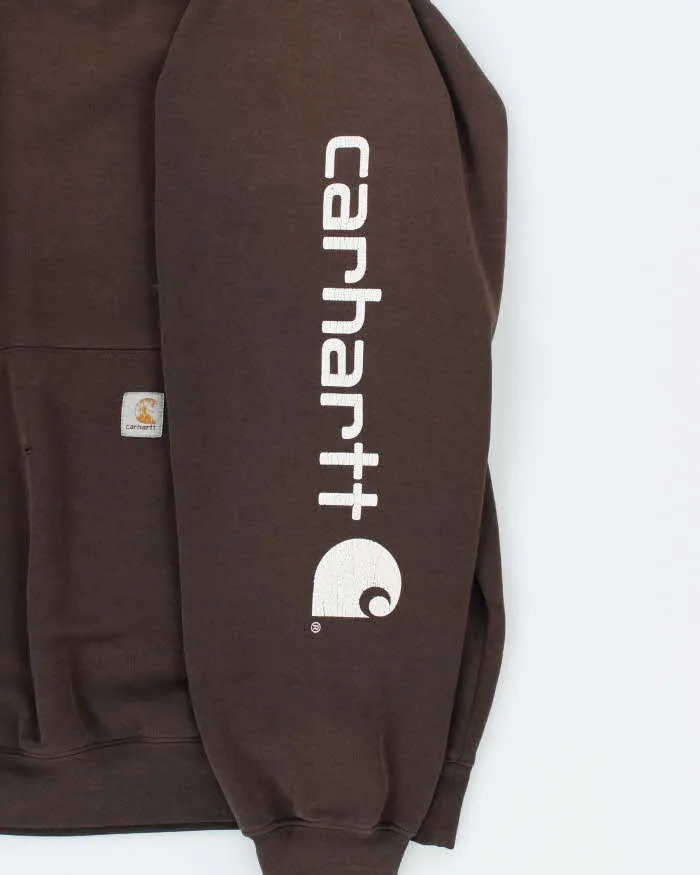 Vintage 2000's Carhartt Sleeve Print Oversized Heavyweight Hoodie - XXXL sold by Rokit product image thumbnail 5
