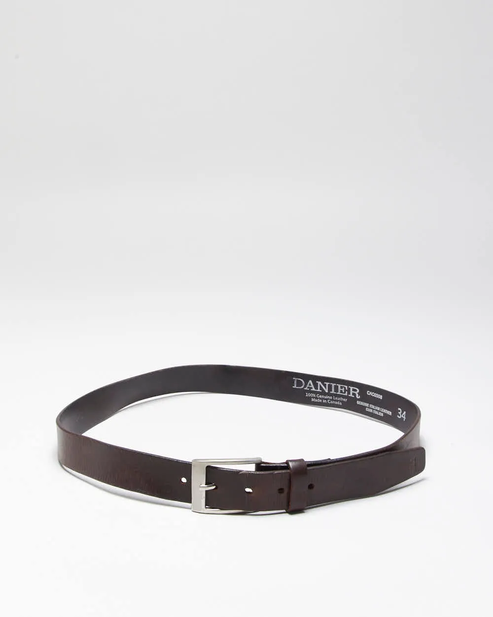 Vintage Danier Brown Leather Belt - W33-W38 sold by Rokit product image thumbnail 2