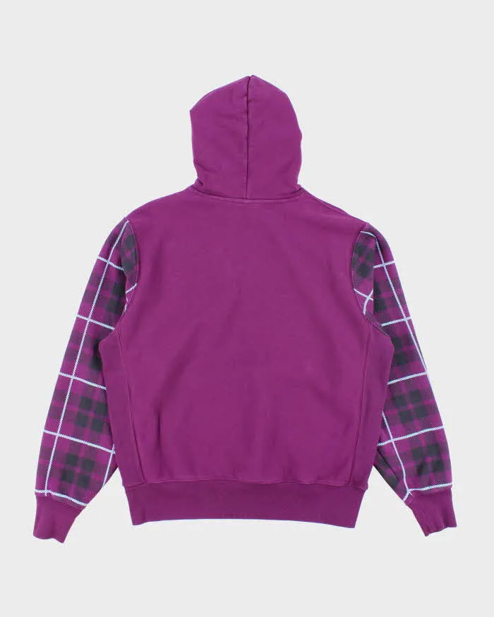 Vintage 2000's Champion Reverse Weave Tartan Sleeve Hoodie - L sold by Rokit product image thumbnail 2