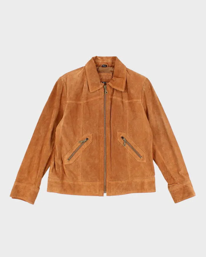 Vintage Nauge Zip-Up Suede Jacket - M sold by Rokit