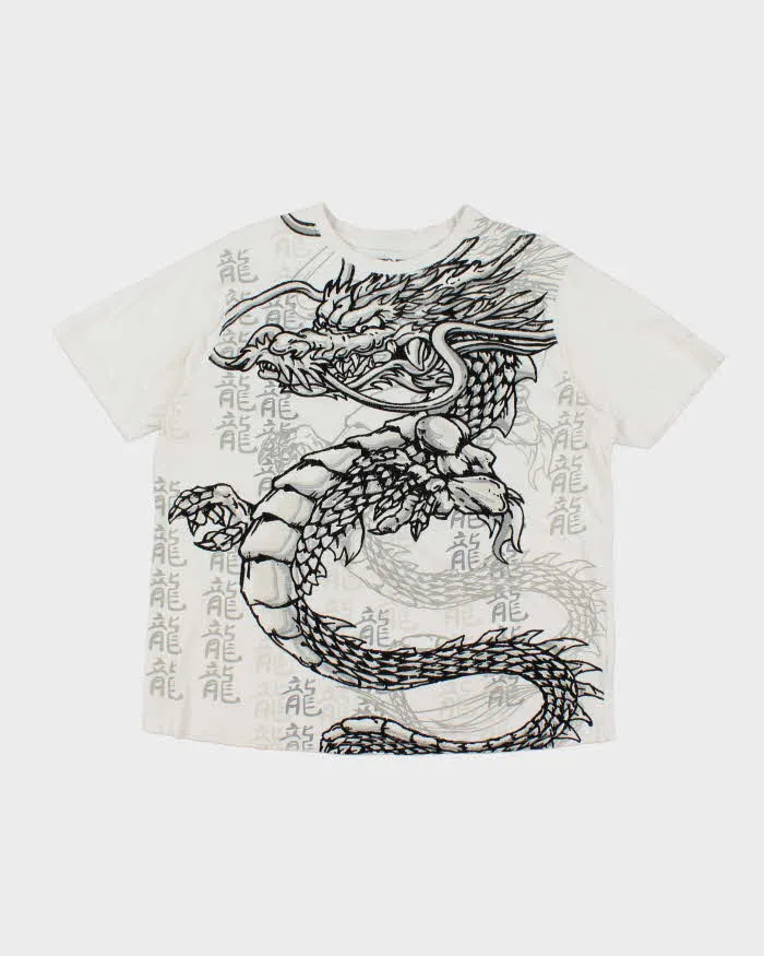 Vintage Y2K Big Dragon Graphic T-Shirt - XL sold by Rokit