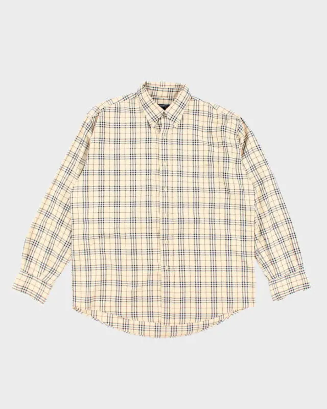 Vintage Burberry Nova Check Long Sleeve Shirt - L sold by Rokit