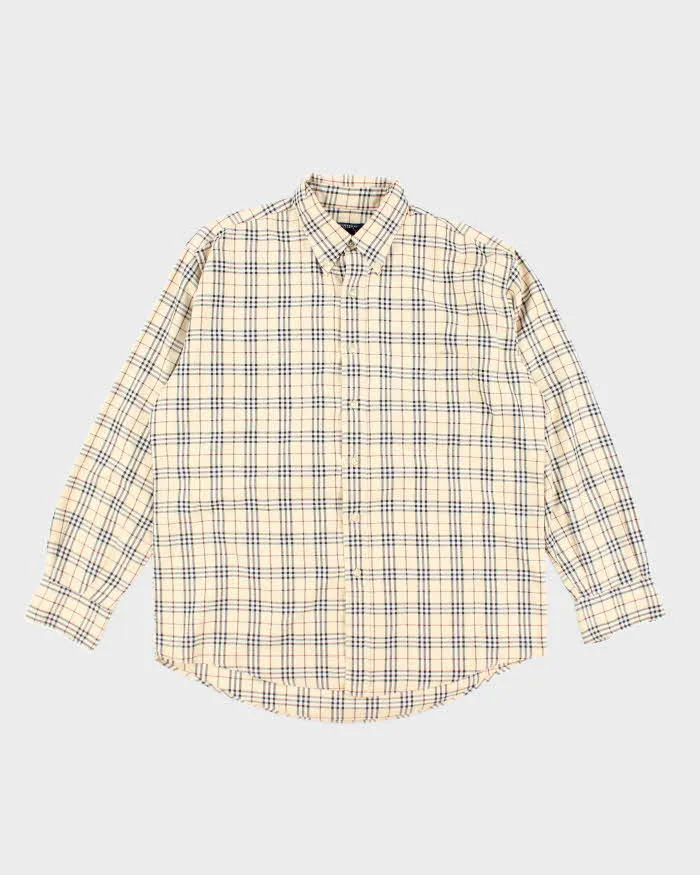 Vintage Burberry Nova Check Long Sleeve Shirt - L sold by Rokit