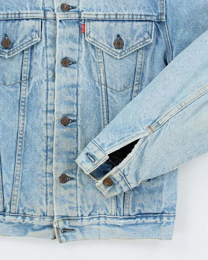 Vintage 90's Levi's Light Wash Insulated Denim Jacket - S sold by Rokit product image thumbnail 4