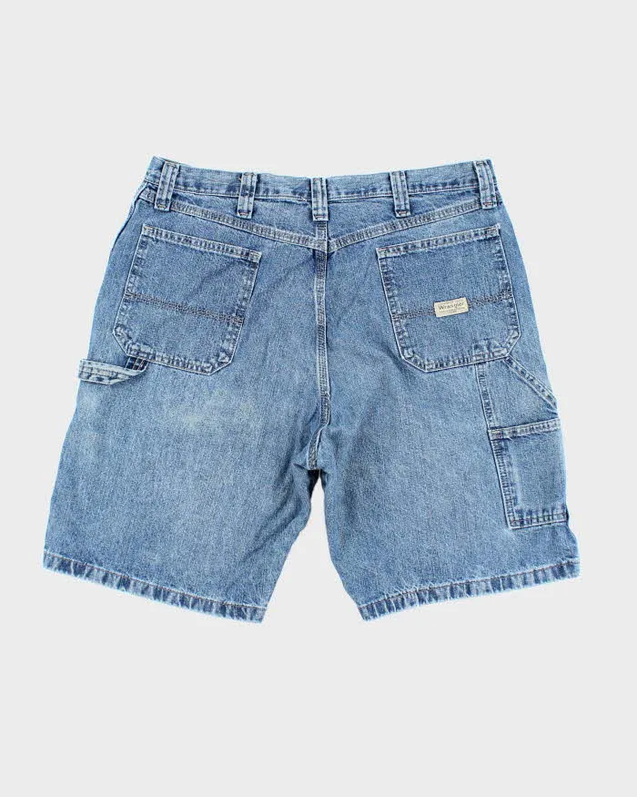Vintage Wrangler Wide Leg Medium Wash Carpenter Shorts - W34 L9 sold by Rokit product image thumbnail 2