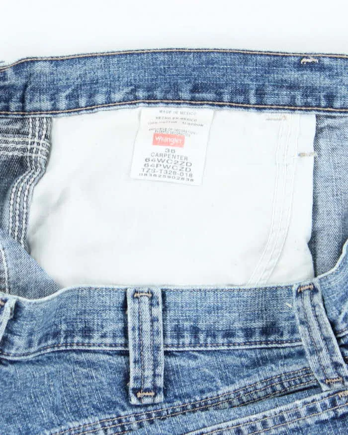 Vintage Wrangler Wide Leg Medium Wash Carpenter Shorts - W34 L9 sold by Rokit product image thumbnail 5