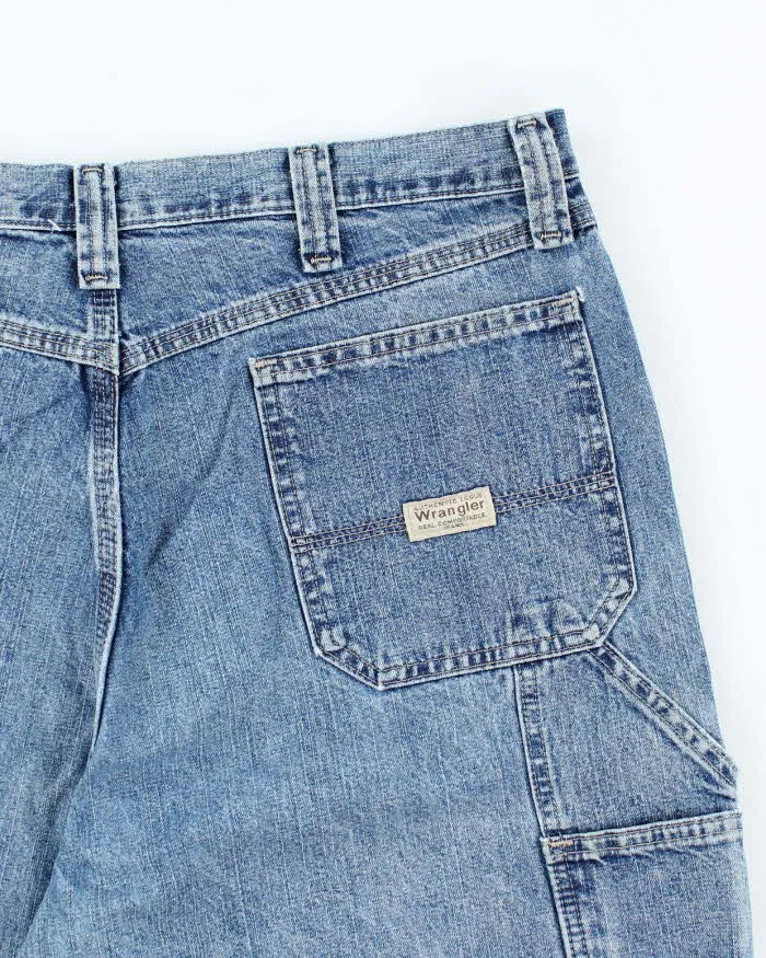 Vintage Wrangler Wide Leg Medium Wash Carpenter Shorts - W34 L9 sold by Rokit product image thumbnail 4