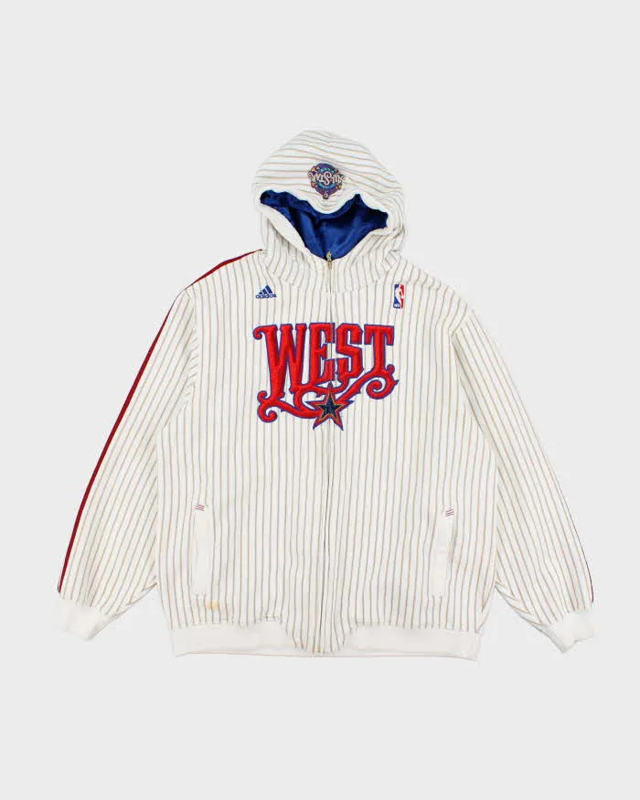 Vintage 2000's Adidas NBA Pin Stripe Zip Up Hoodie - XL sold by Rokit