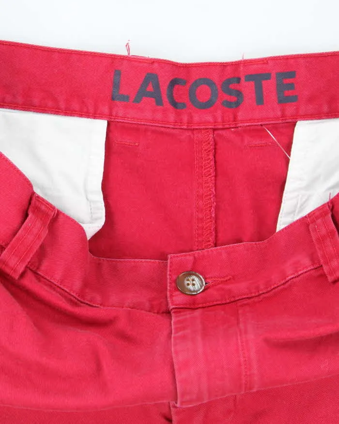 Vintage Lacoste Red Chino Shorts - W34 L10 sold by Rokit product image thumbnail 5