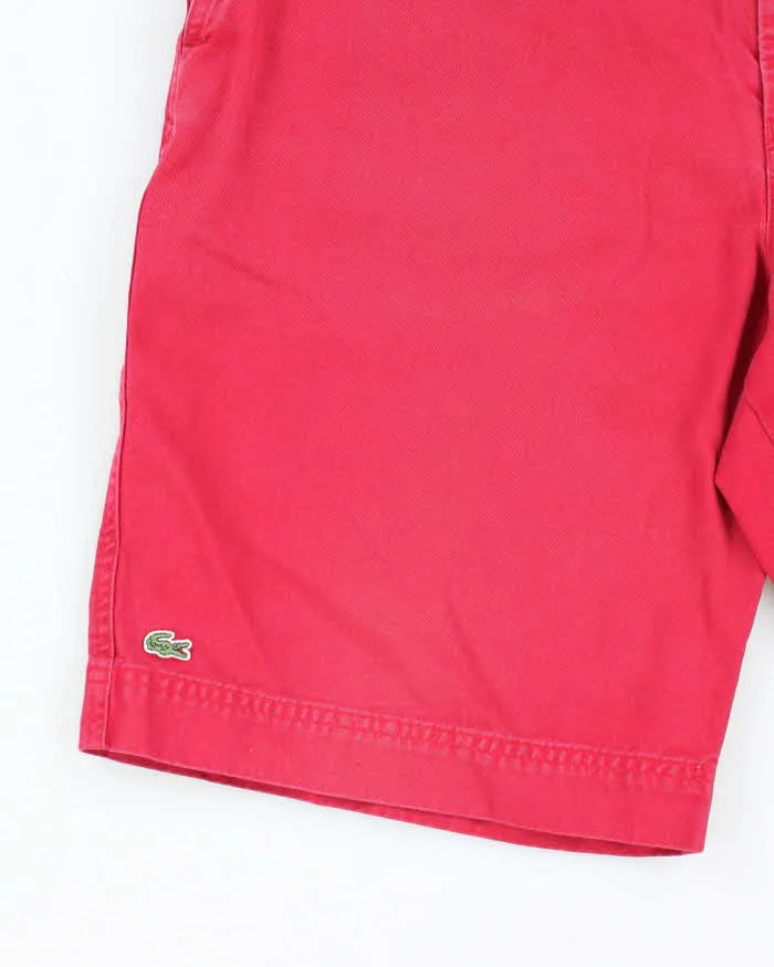 Vintage Lacoste Red Chino Shorts - W34 L10 sold by Rokit product image thumbnail 4
