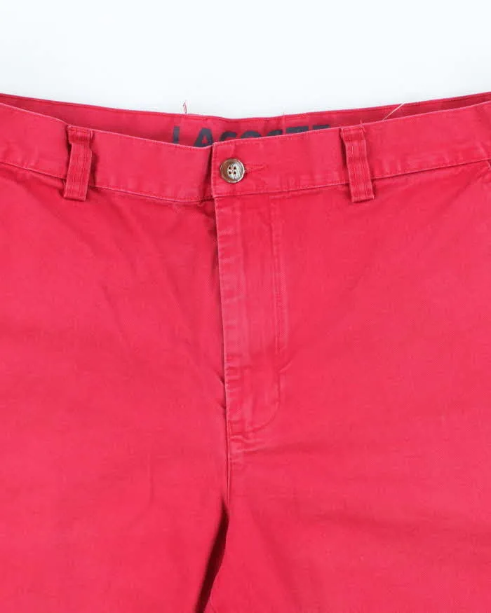 Vintage Lacoste Red Chino Shorts - W34 L10 sold by Rokit product image thumbnail 3