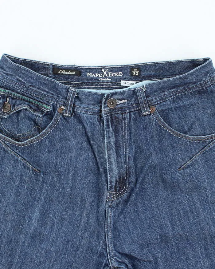 Vintage 2000's Marc Ecko Wide Leg Dark Wash Denim Shorts - W30 L12 sold by Rokit product image thumbnail 3