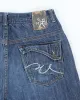 Vintage 2000's Marc Ecko Wide Leg Dark Wash Denim Shorts - W30 L12 sold by Rokit