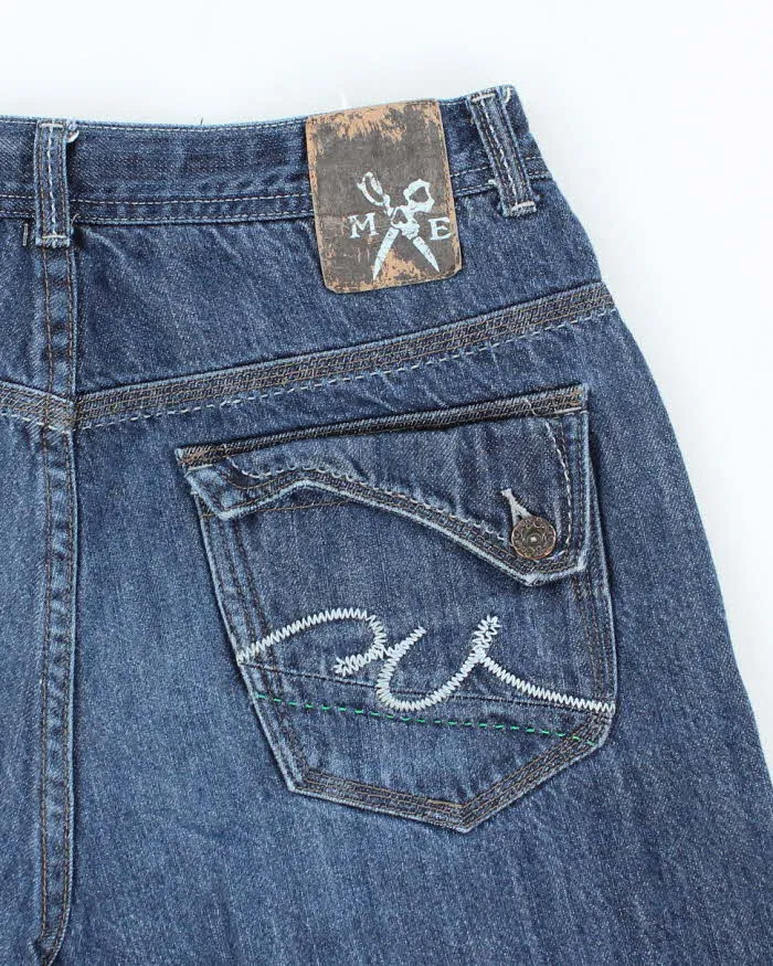 Vintage 2000's Marc Ecko Wide Leg Dark Wash Denim Shorts - W30 L12 sold by Rokit product image thumbnail 4