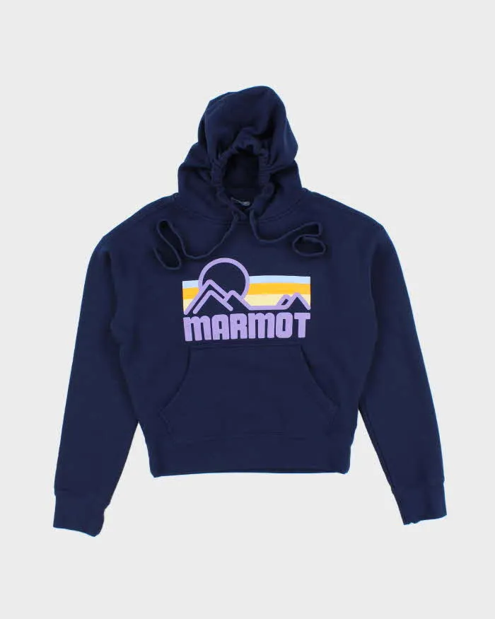 Vintage Marmot Centre Logo Lightweight Hoodie - XS sold by Rokit
