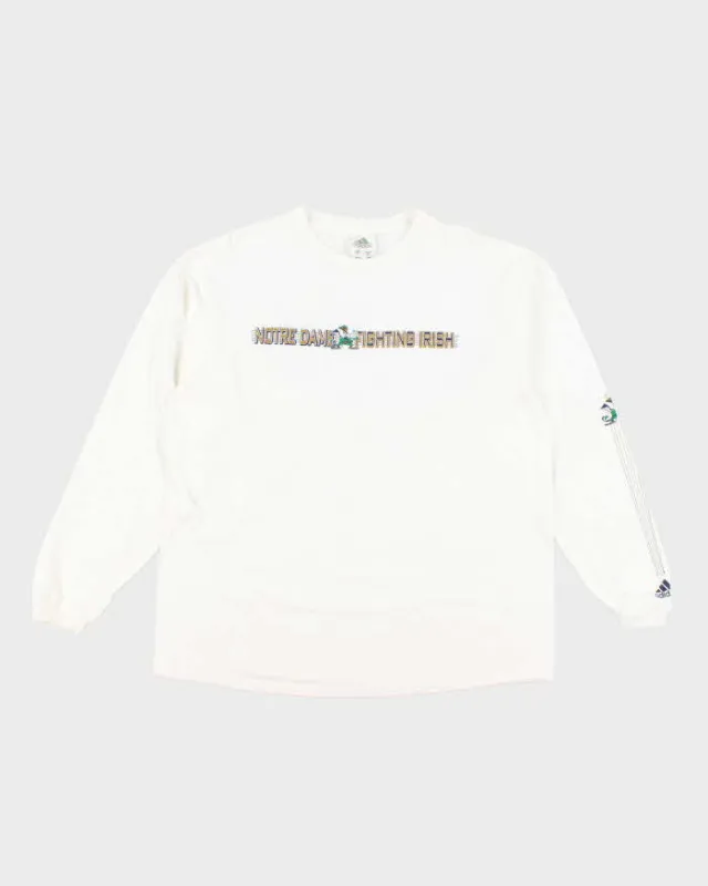 Vintage 2000's Adidas Notre Dame Fighting Irish Long-sleeved T-Shirt - XL sold by Rokit