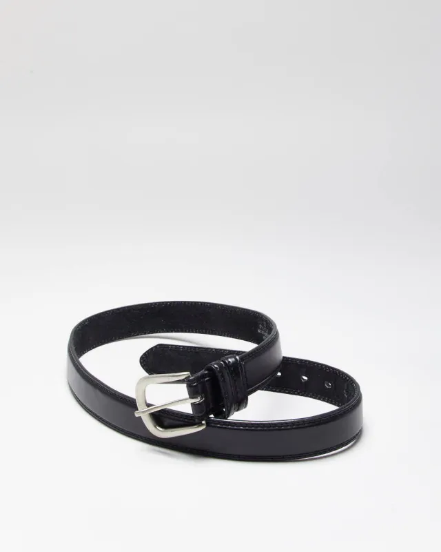 Vintage Italian Black Leather Belt - W34-W38 sold by Rokit