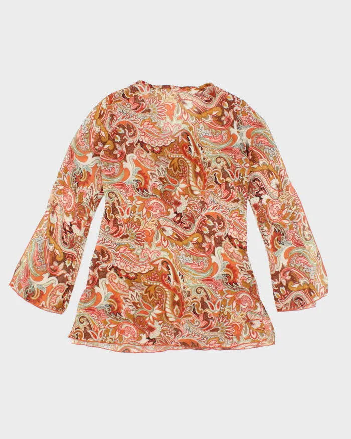 Vintage Y2k 00s Suzy Paisley Pattern Sheer Top - S sold by Rokit product image thumbnail 2