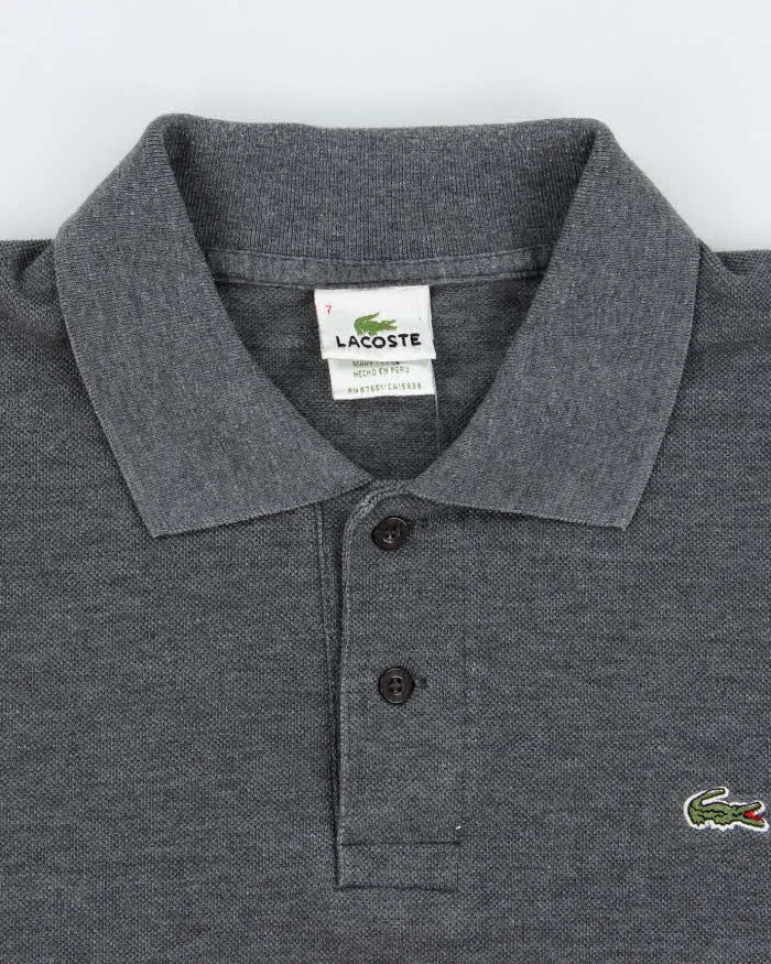 Vintage Lacoste Small Croc Grey Polo Shirt - L sold by Rokit product image thumbnail 5