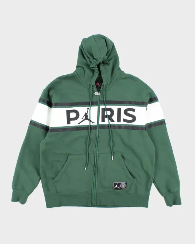 Jordan x Paris Saint-Germain F.C. Spell Out Zip Up Hoodie - XL sold by Rokit