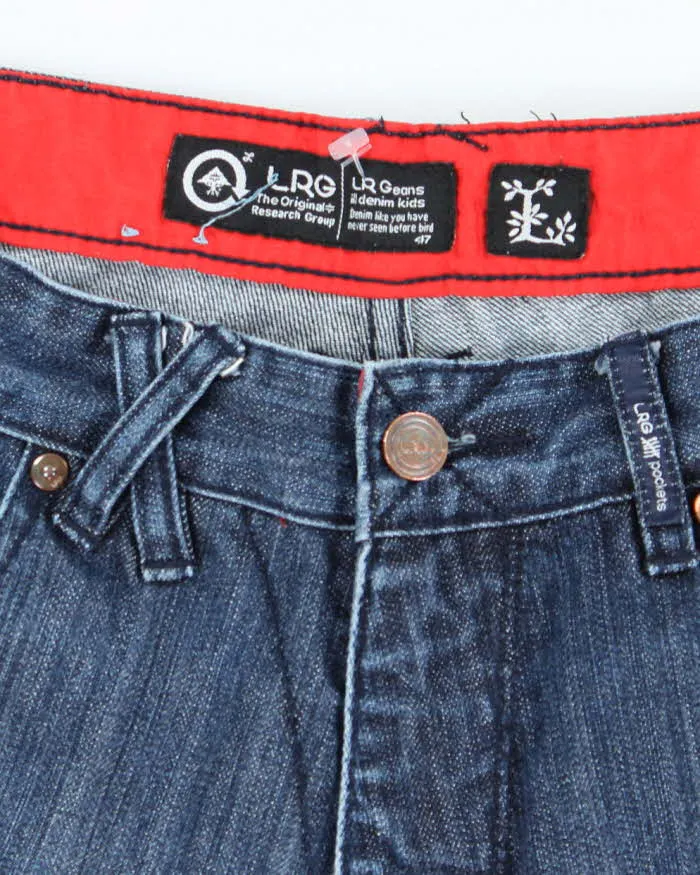 Vintage Y2K LRG Wide Leg Dark Wash Denim Shorts - W30 L11 sold by Rokit product image thumbnail 5
