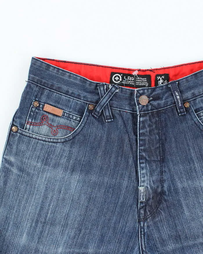 Vintage Y2K LRG Wide Leg Dark Wash Denim Shorts - W30 L11 sold by Rokit product image thumbnail 3