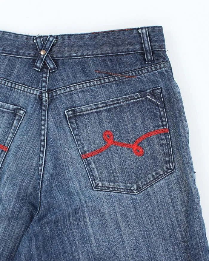 Vintage Y2K LRG Wide Leg Dark Wash Denim Shorts - W30 L11 sold by Rokit product image thumbnail 4