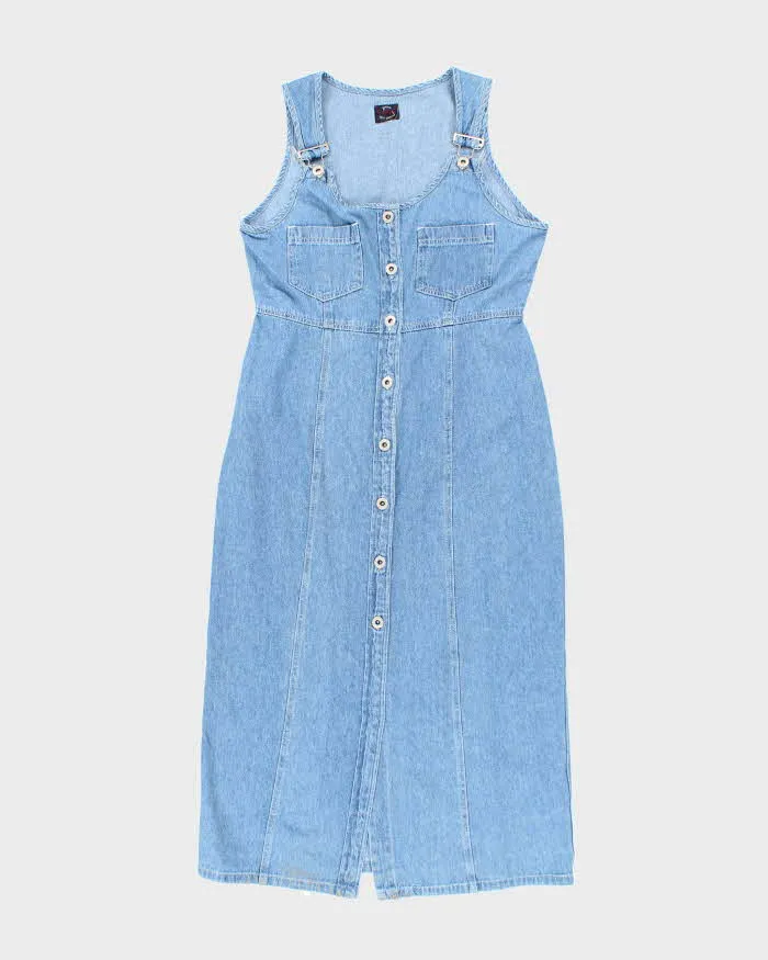 Vintage 90s Candy Jeans Dungaree Denim Dress - M sold by Rokit