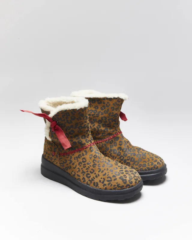 Vintage Y2k 00s UGG Leopard Print Boots - UK5.5 sold by Rokit