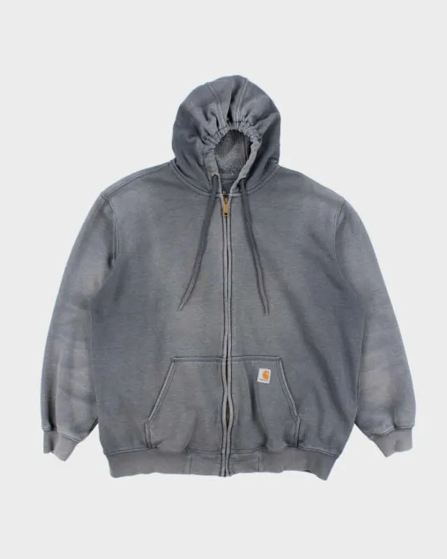 Vintage Carhartt Oversized Faded Zip Up Hoodie - XL sold by Rokit