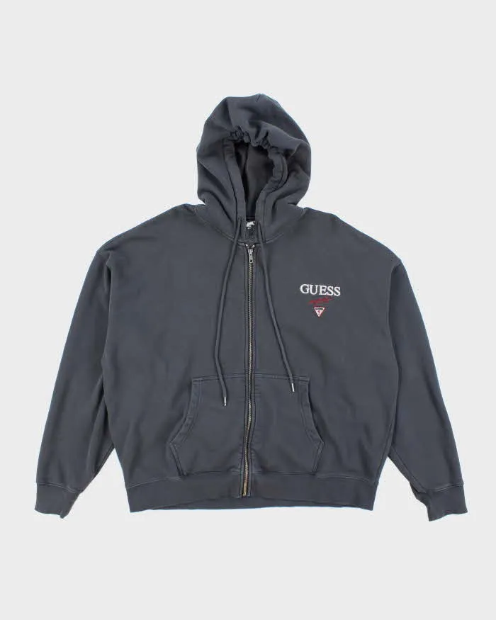 Vintage Y2K Guess Oversized Faded Zip Up Hoodie - L sold by Rokit