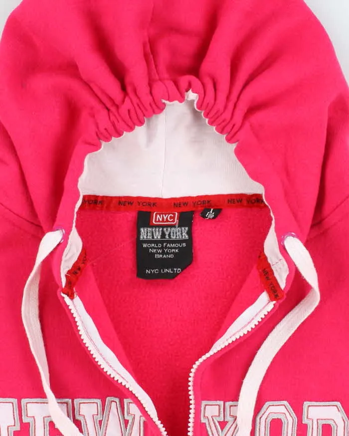 Vintage Y2K Women's New York Spell Out Zip Up Hoodie - L sold by Rokit product image thumbnail 5