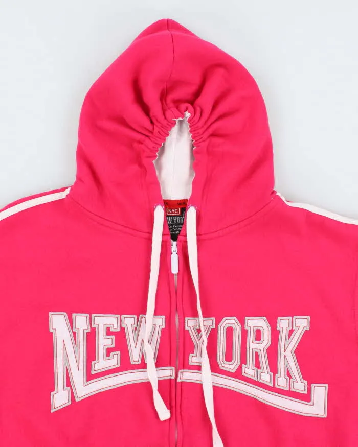 Vintage Y2K Women's New York Spell Out Zip Up Hoodie - L sold by Rokit product image thumbnail 3