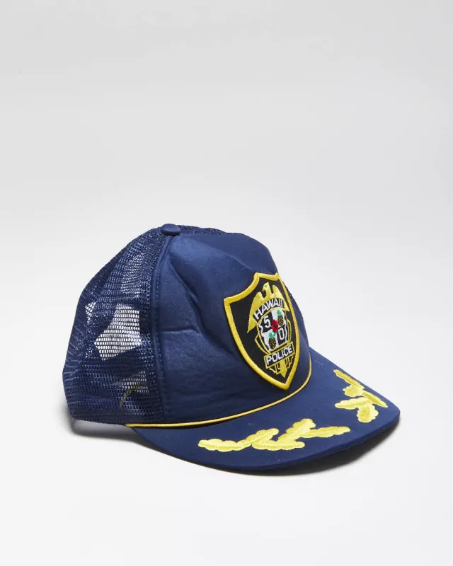 Vintage 90's Hawaii Police Embroidered Trucker Cap - OS sold by Rokit