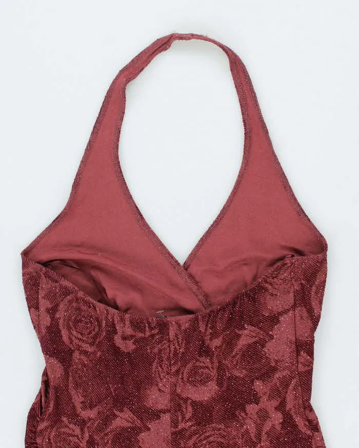 Vintage Y2k 00s Le Chateau Sparkly Halter Dress - S sold by Rokit product image thumbnail 4