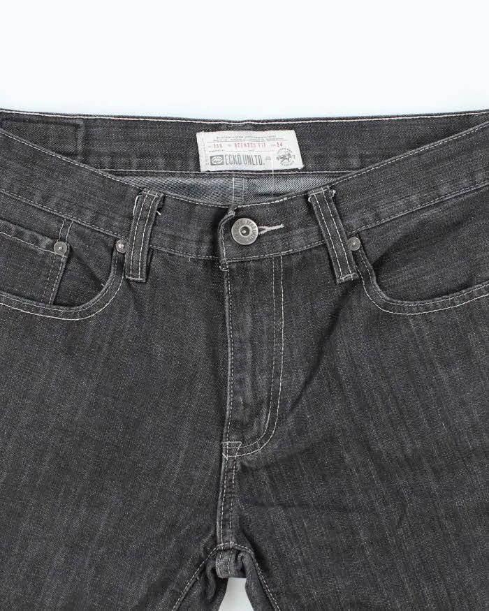 Vintage Y2K Ecko Untld Grey Wash Wide Leg Denim Shorts - W34 L13 sold by Rokit product image thumbnail 3