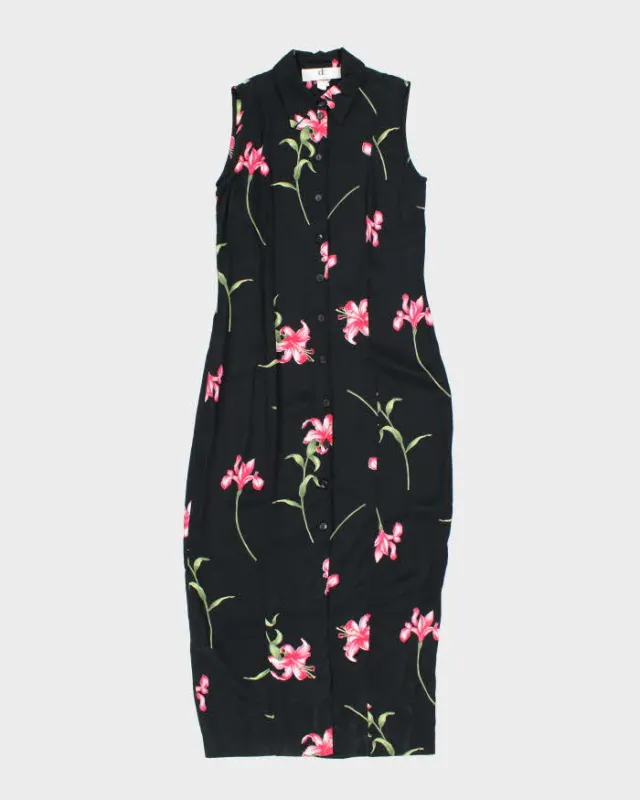 Vintage 90s Devonshire Cream Button-Up Floral Dress - M sold by Rokit