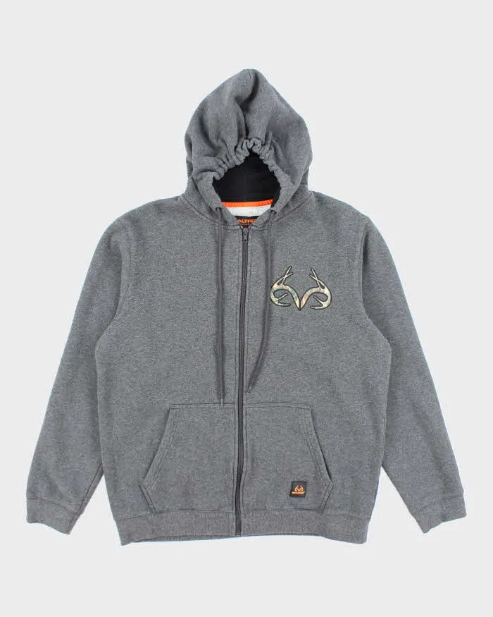 Vintage 2000's Real Tree Embroidered Camo Logo Zip Up Hoodie - L sold by Rokit