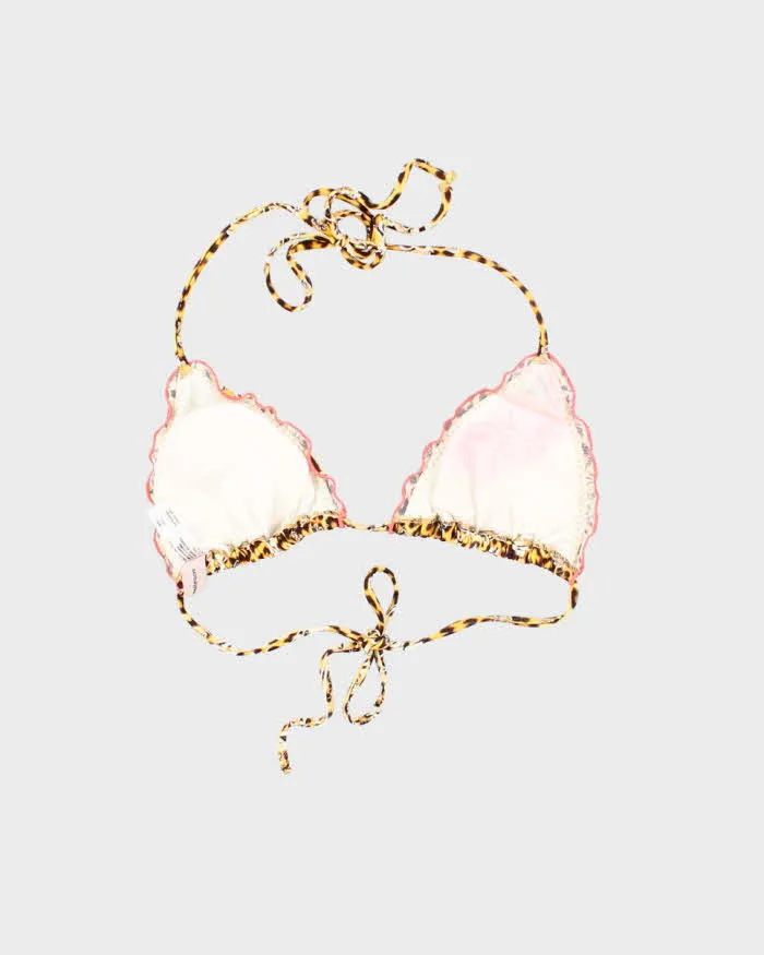 Vintage Y2k 00s Lula Fama Leopard print Rhinestone Bikini Top - S sold by Rokit product image thumbnail 2