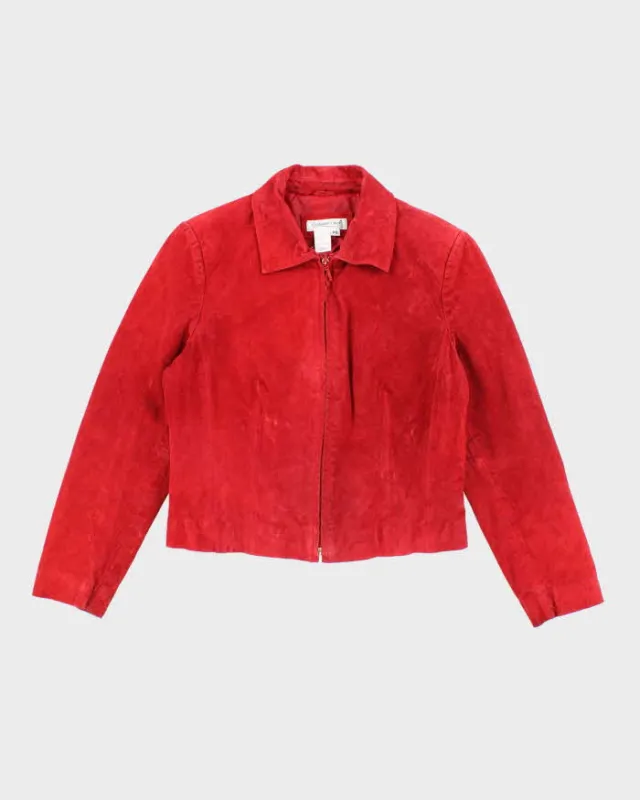 Vintage Cold Water Creek Red Suede Jacket - M sold by Rokit