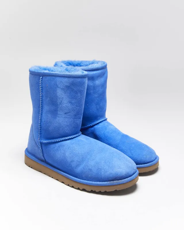 Vintage Y2k 00s UGG Australia Blue Sheepskin Lined Boots - UK5 sold by Rokit