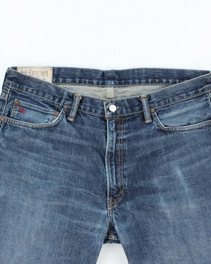 Vintage 2000's Ralph Lauren Polo Dark Wash Cut Off Denim Shorts - W36 L11 sold by Rokit product image thumbnail 3