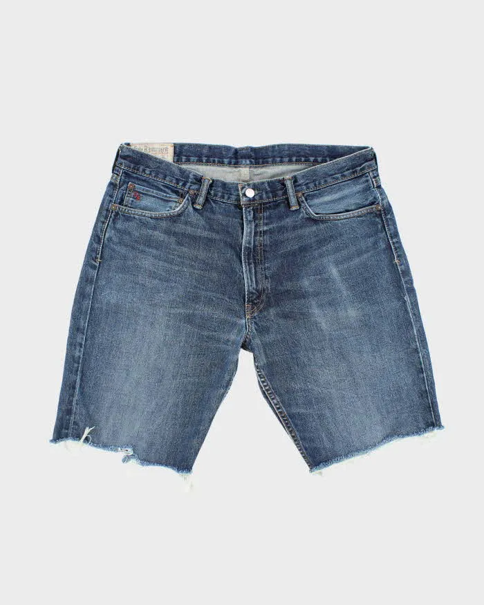 Vintage 2000's Ralph Lauren Polo Dark Wash Cut Off Denim Shorts - W36 L11 sold by Rokit