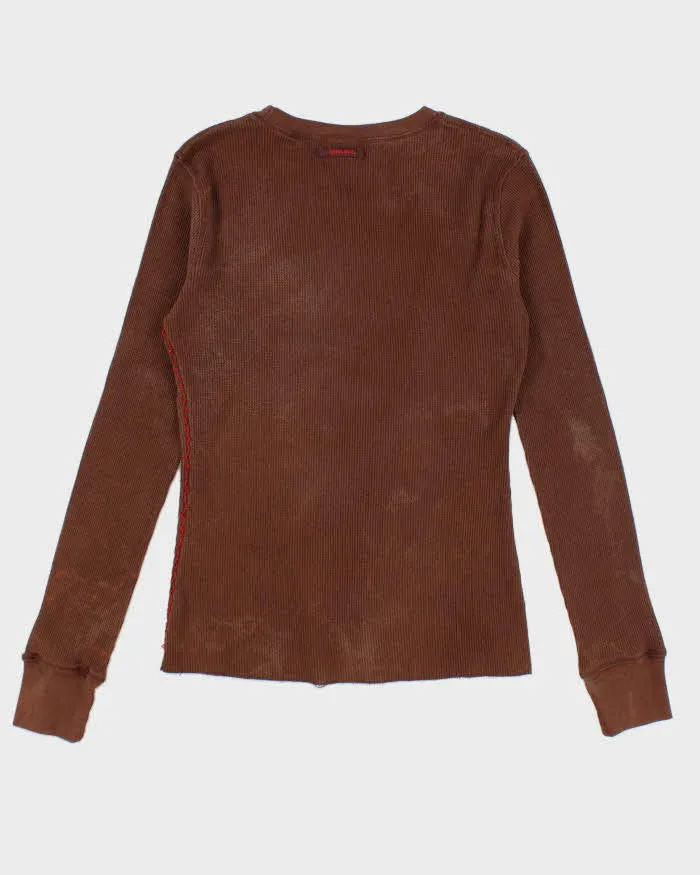 Vintage Y2K Women's Disney Minnie Mouse Waffle Long-sleeved T-Shirt - M sold by Rokit product image thumbnail 2