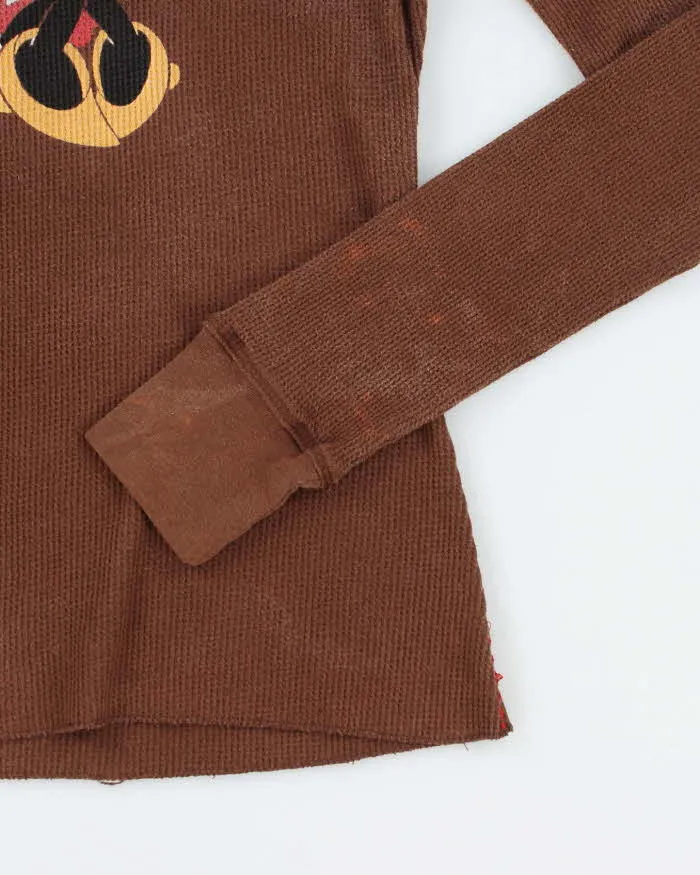 Vintage Y2K Women's Disney Minnie Mouse Waffle Long-sleeved T-Shirt - M sold by Rokit product image thumbnail 4